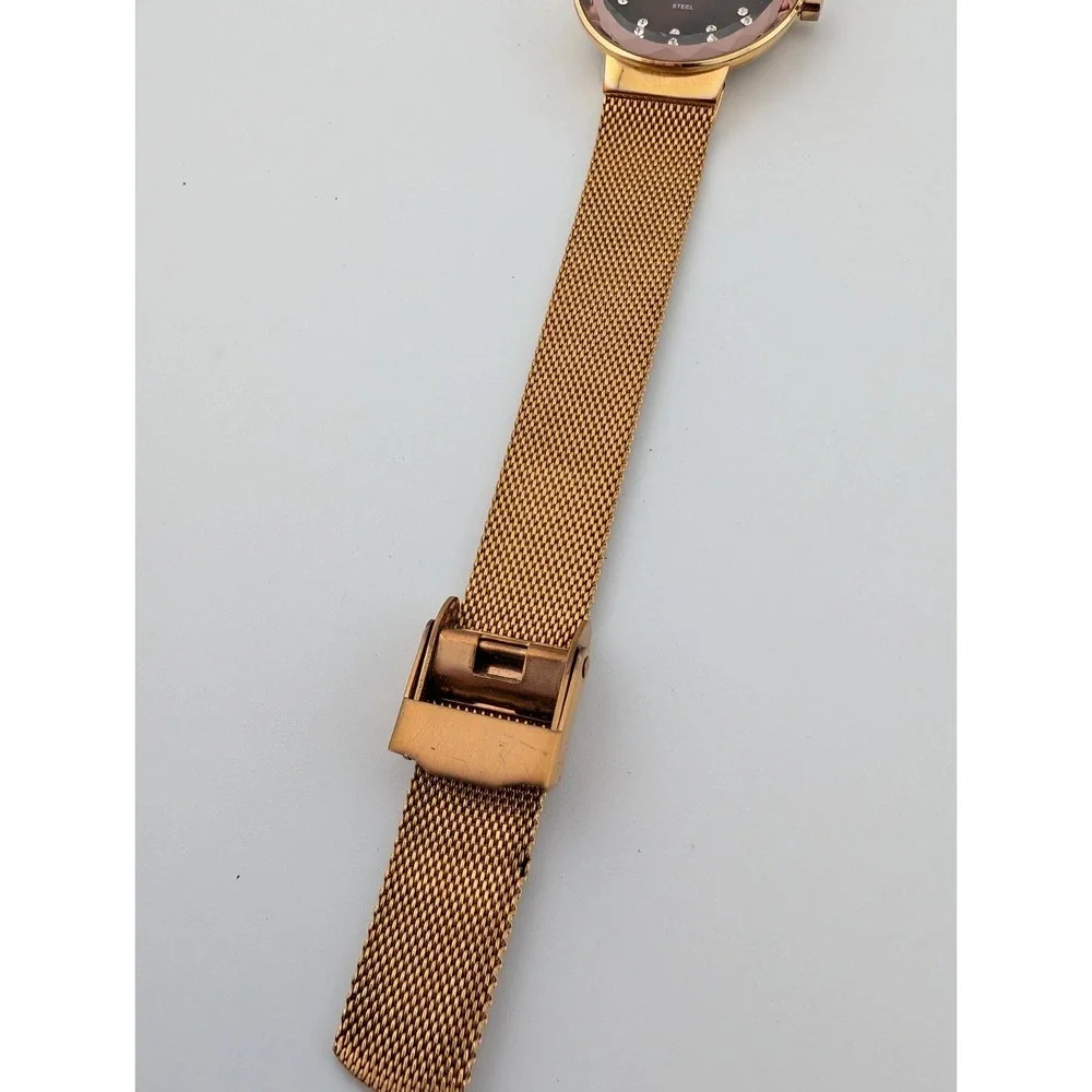 Skagen Lenora Watch Women 25mm Case MOP Dial Mesh Metal Band- New Battery‎